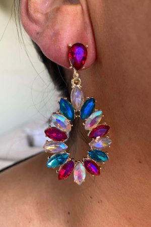 Aros Fucsia/Turquesa