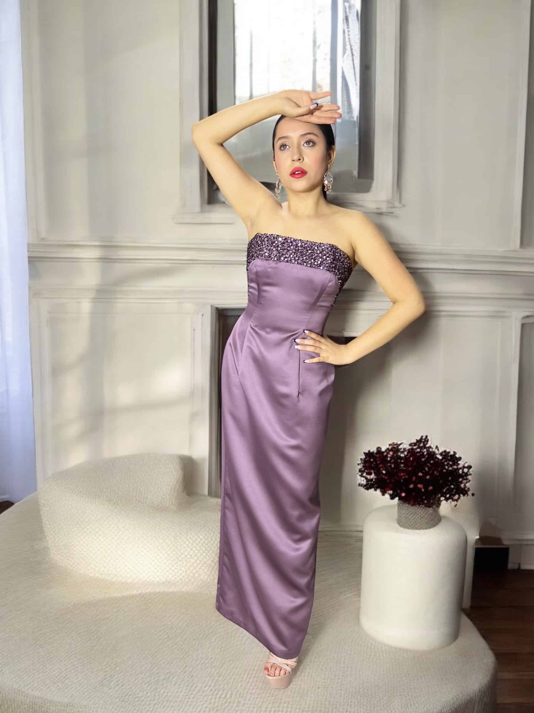 Vestido de Gala en Razo americano