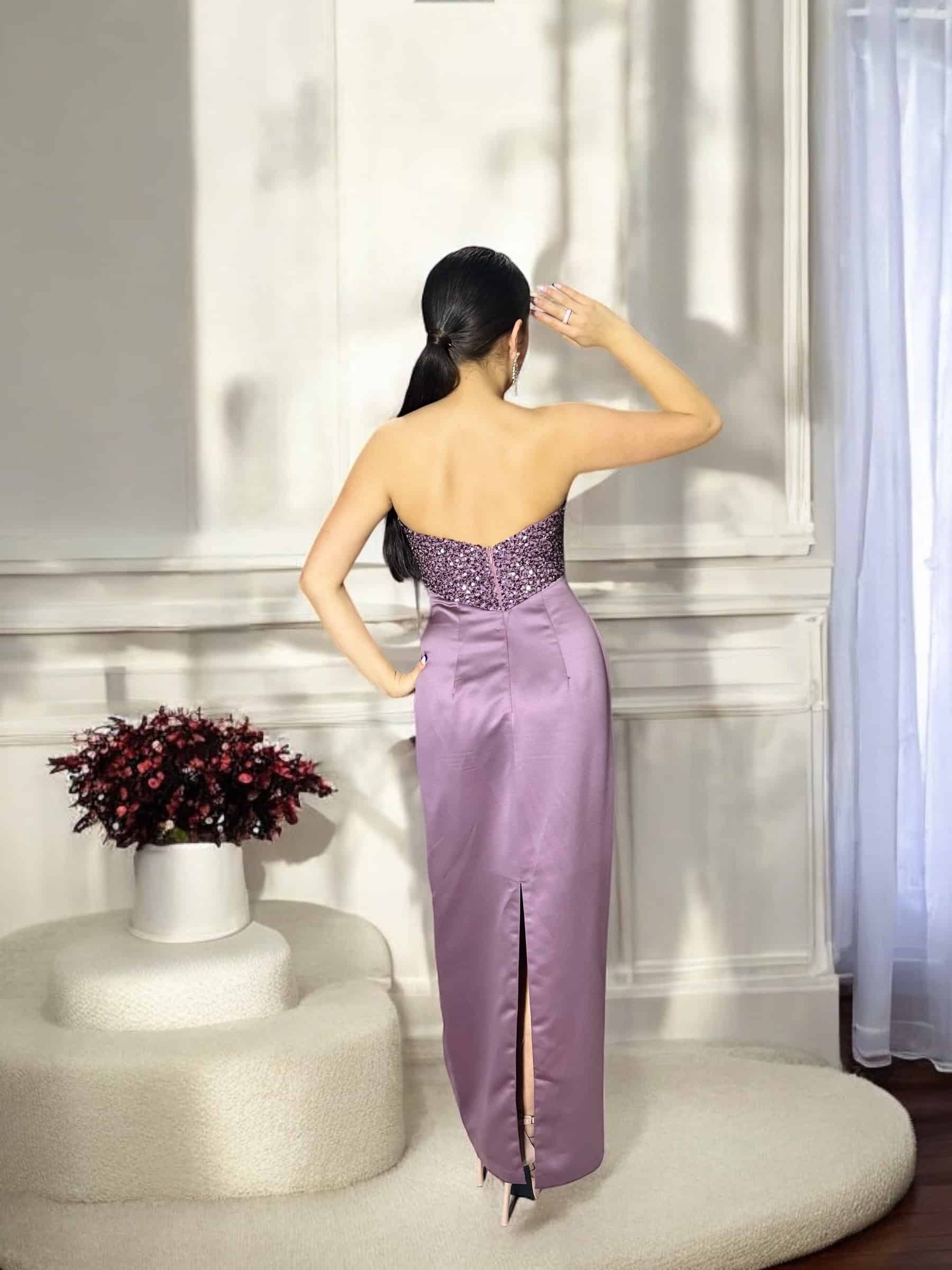 Vestido de Gala en Razo americano