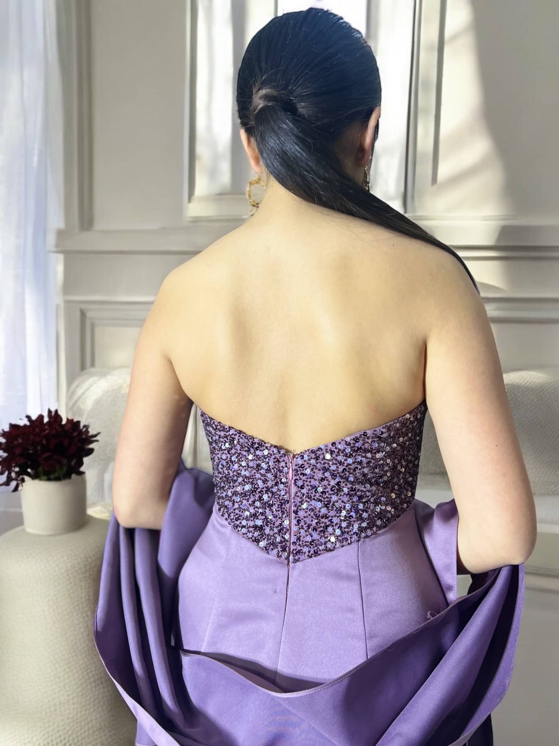 Vestido de Gala en Razo americano