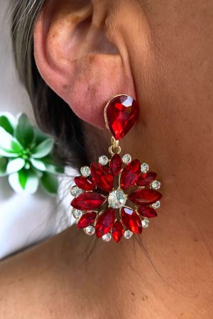 Aros Rojos Cristal