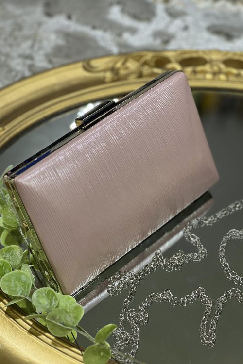 Clutch metálico palo rosa