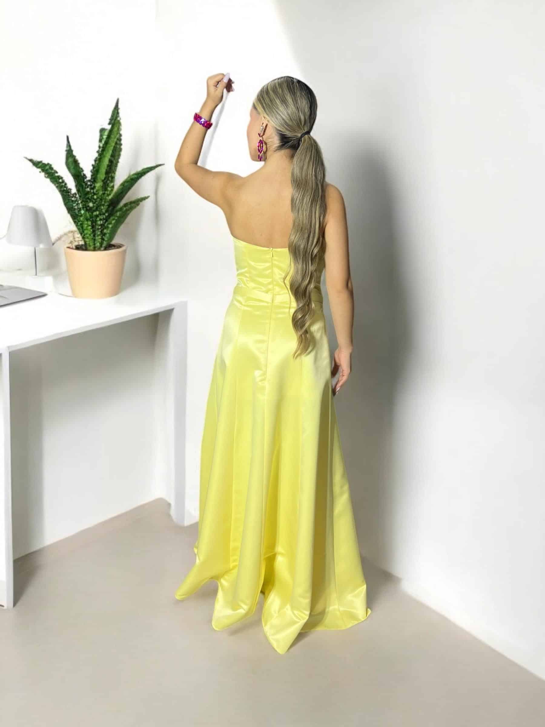 Vestido de Fiesta Razo Americano Amarillo