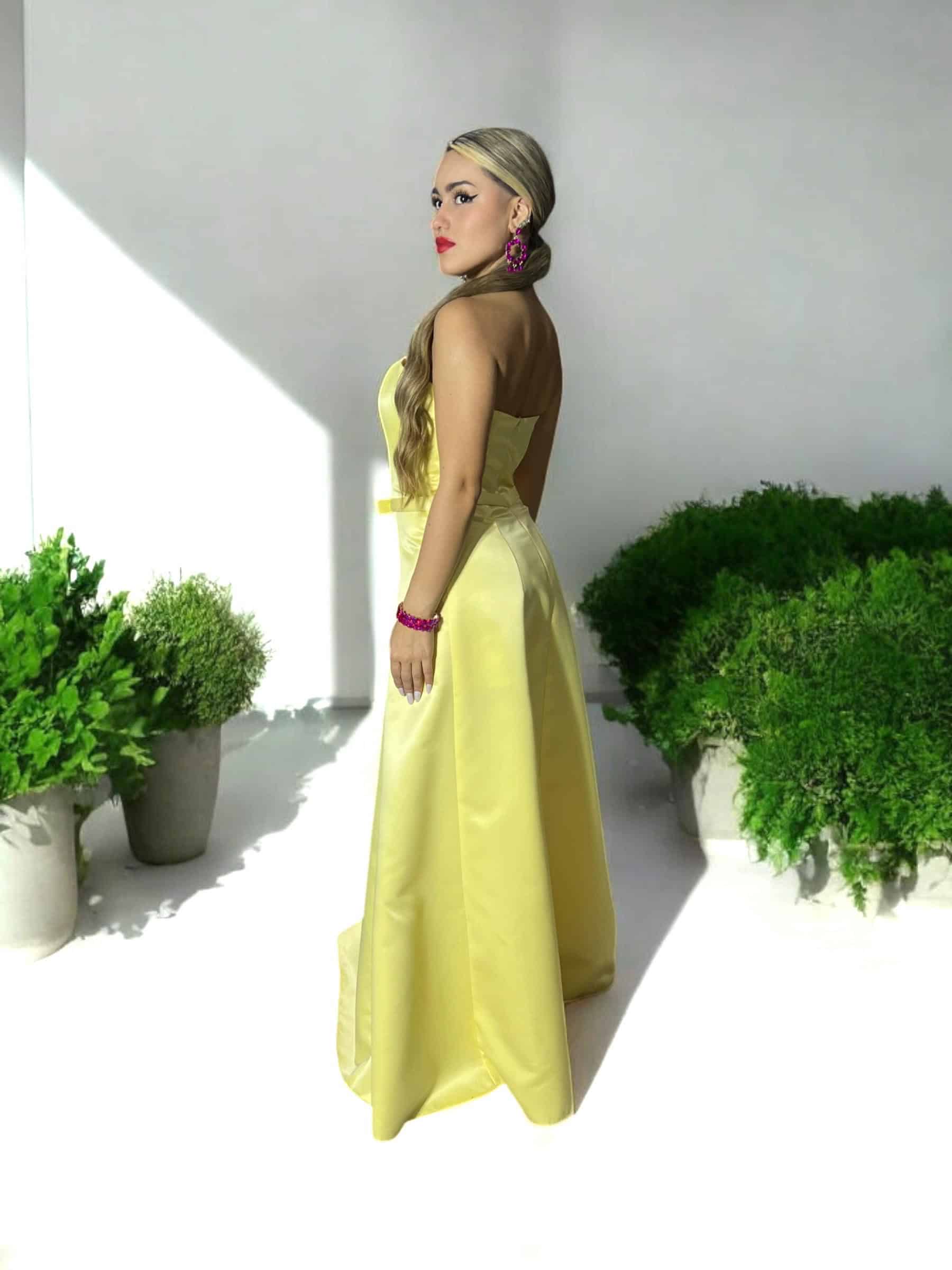 Vestido de Fiesta Razo Americano Amarillo