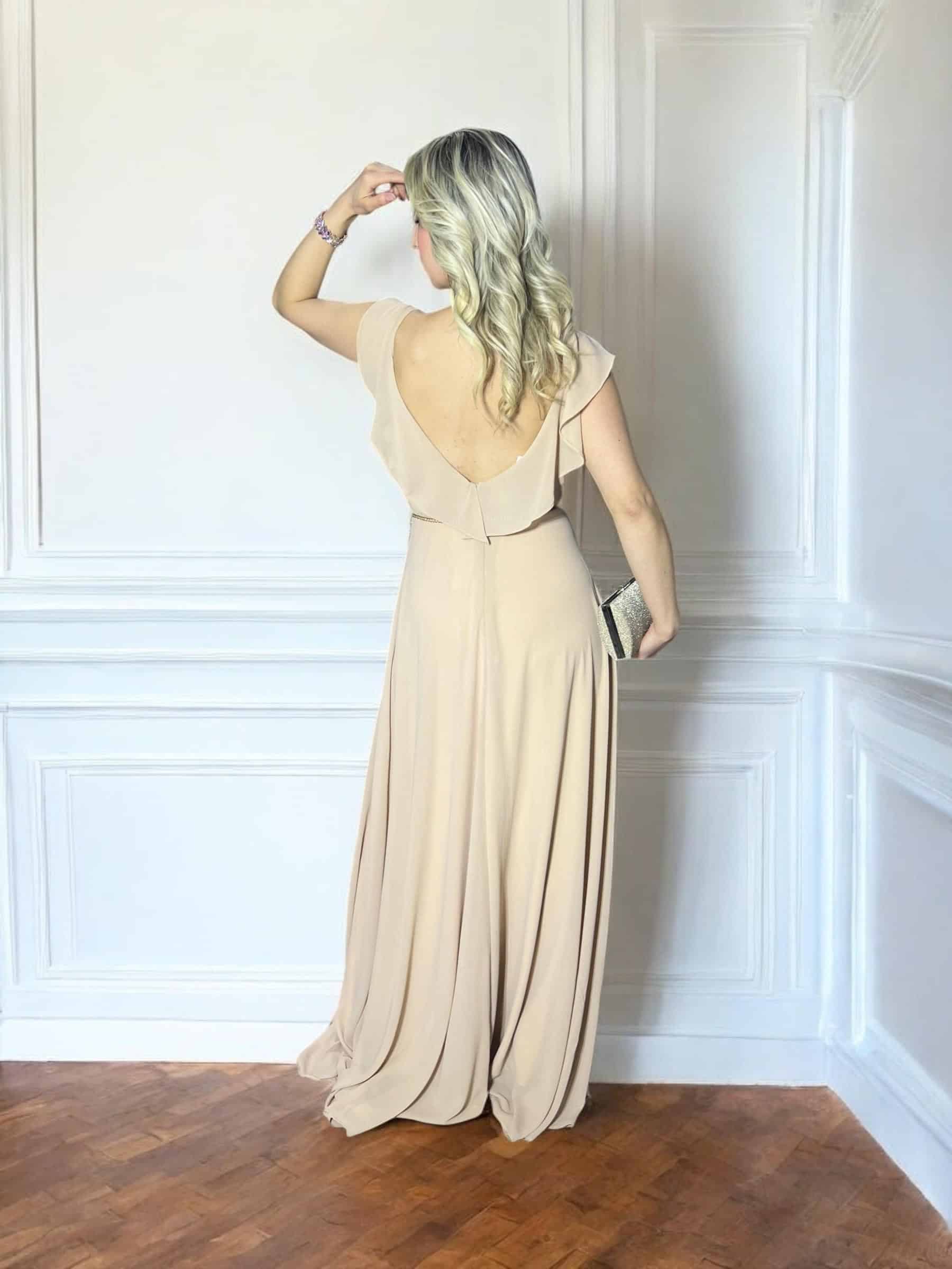 Vestido Fiesta Matrimonio Día en Tonos Pastel