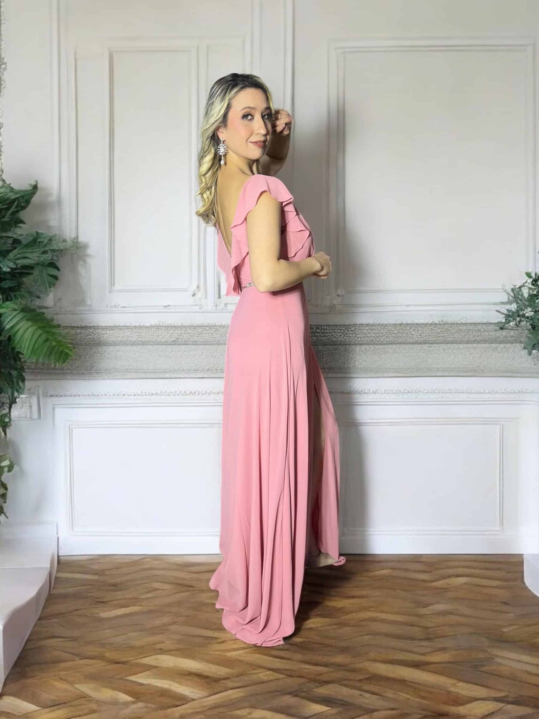 Vestido Fiesta Matrimonio Día en Tonos Pastel