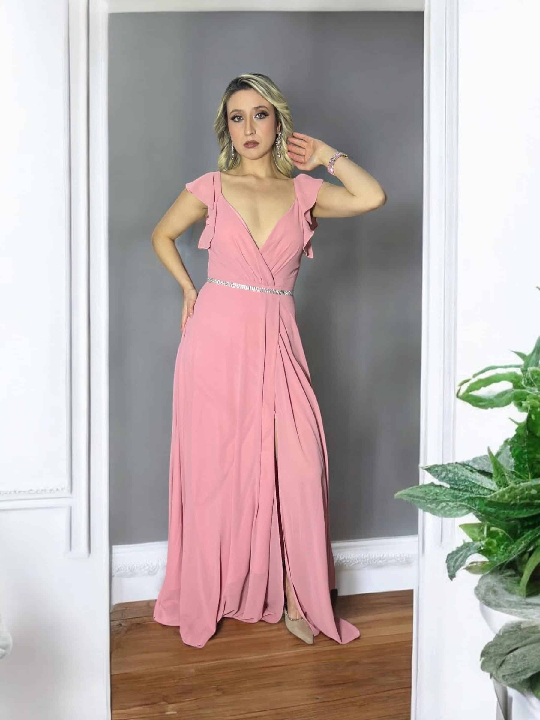 Vestido Fiesta Matrimonio Día en Tonos Pastel