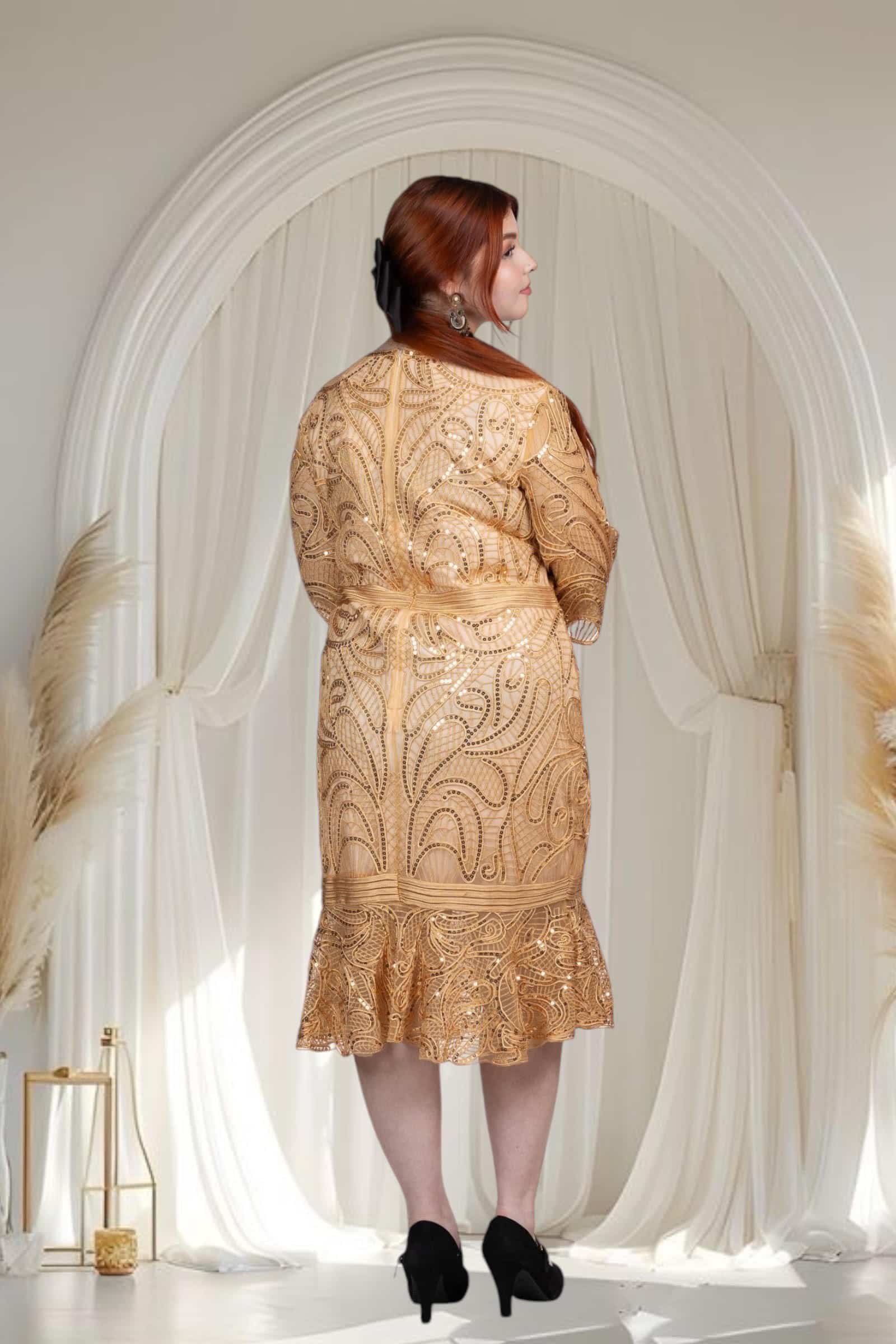 Vestido de Fiesta Dorado