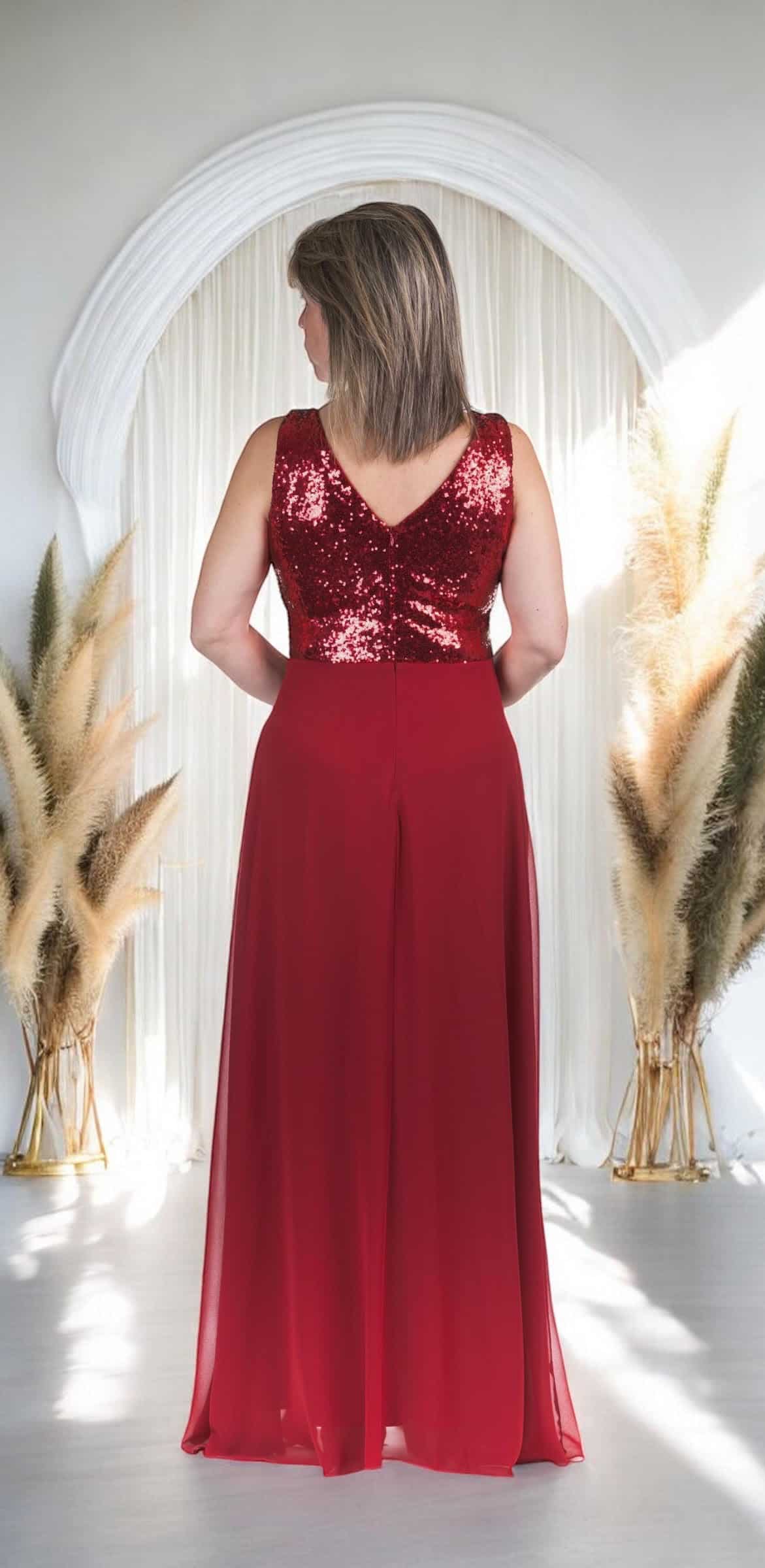 Vestido de Fiesta Lentejuelas en Crep