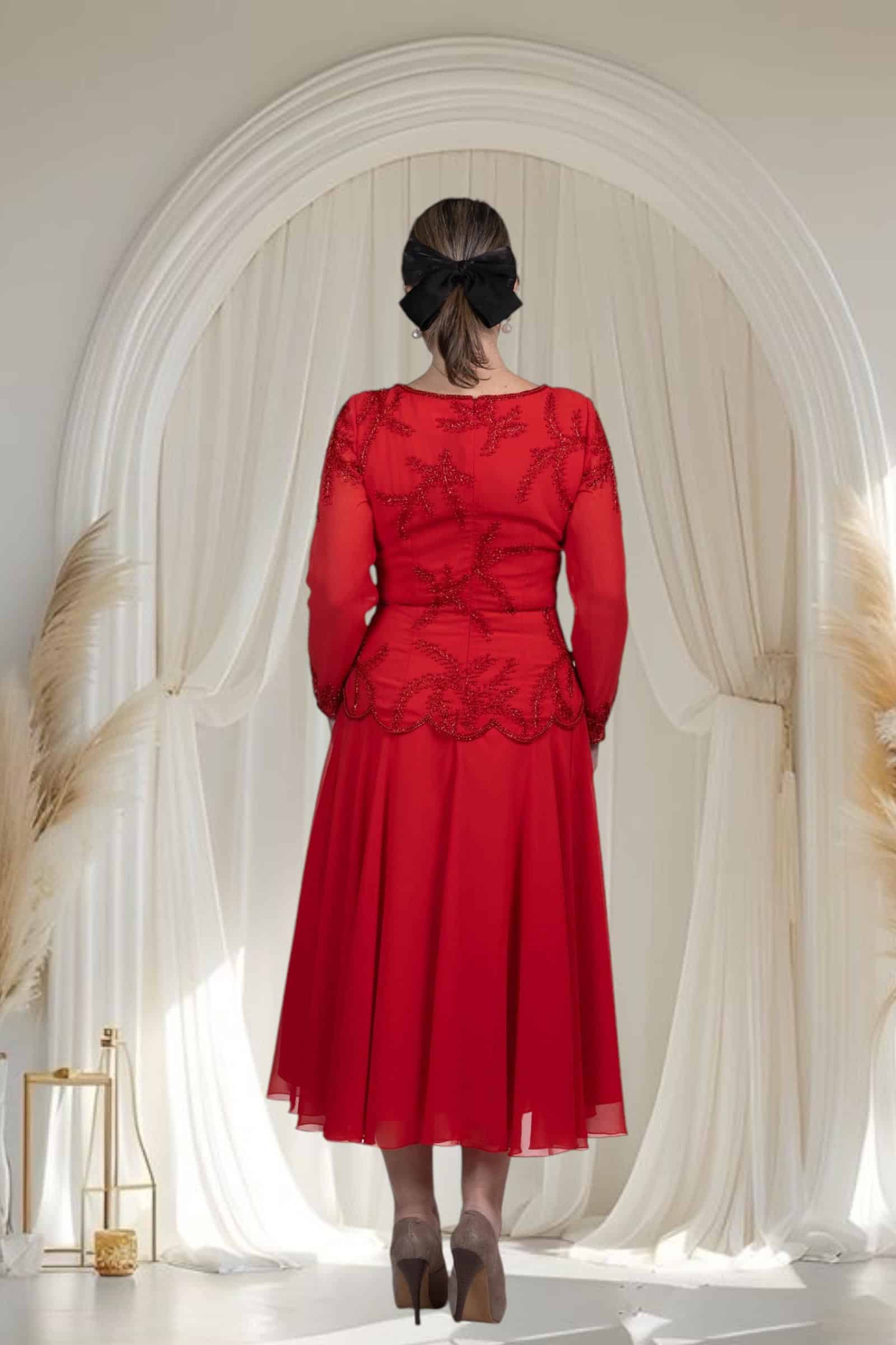 Vestido De Fiesta Rojo Radiante