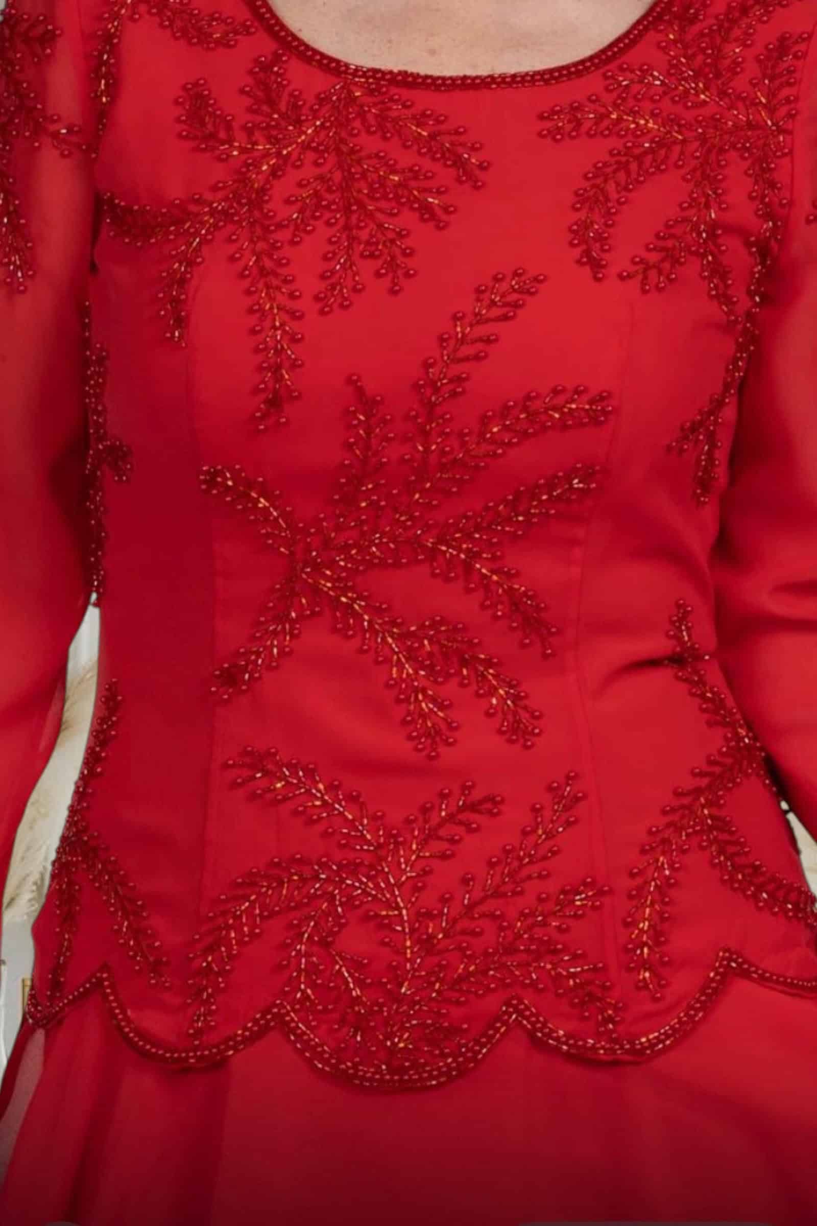 Vestido De Fiesta Rojo Radiante