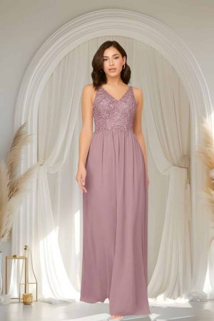 Espectacular Vestido de Gala en gasa y canutillos, ahora en Temuco