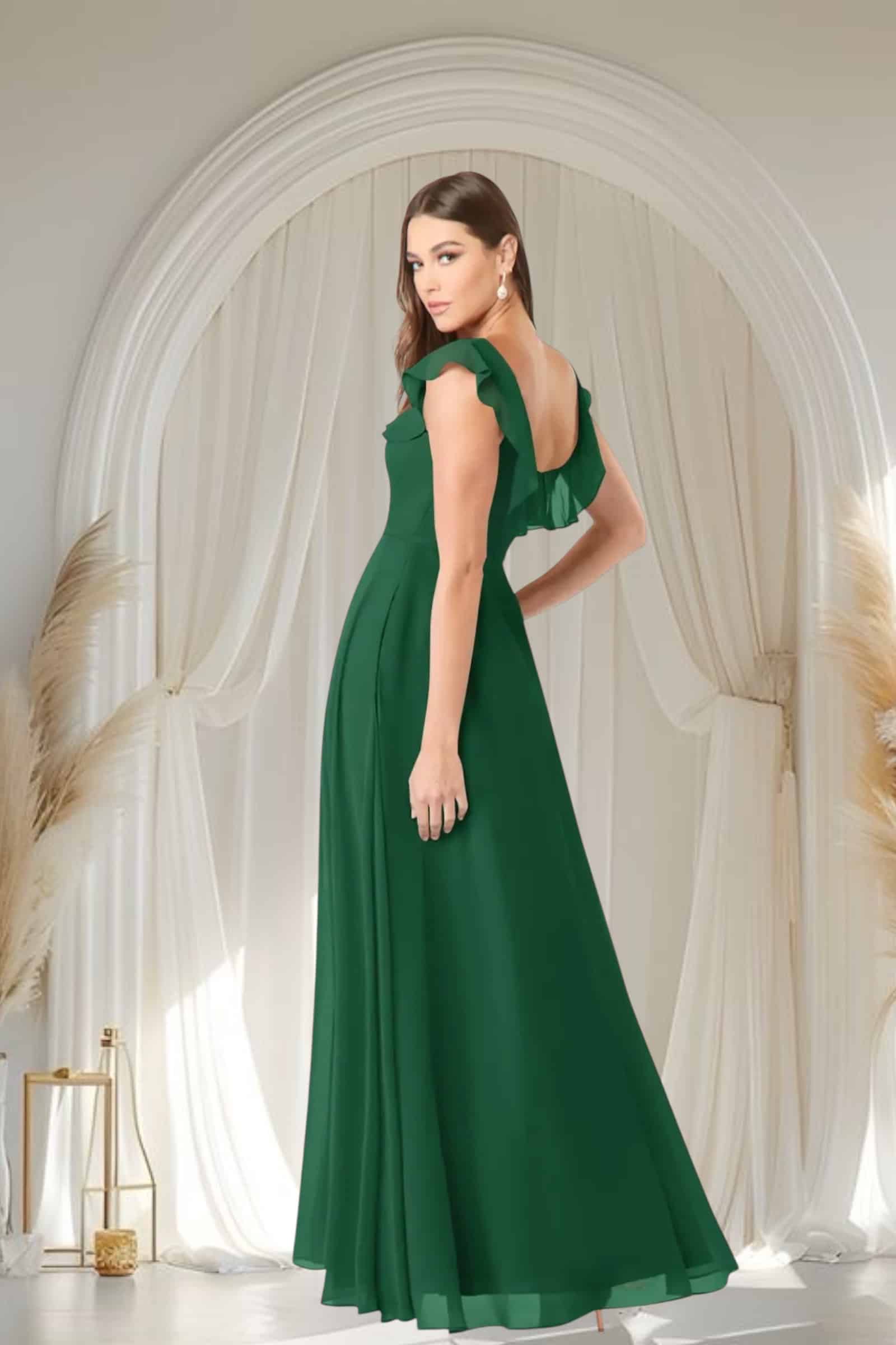 Vestido de Fiesta Azazie Jinny Verde