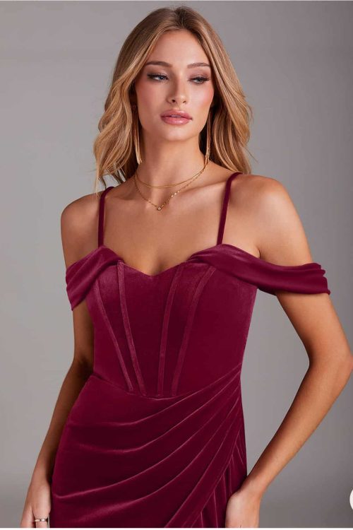 Vestido de Fiesta Azazie Jas Velvet