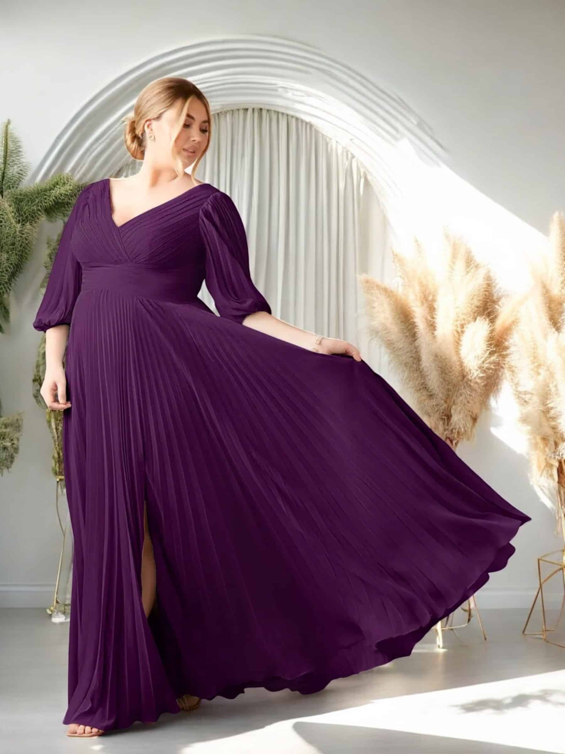 Vestido de Fiesta Azazie Sahara Morado Temuco