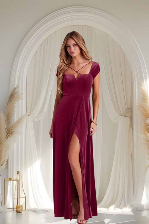 Vestido de Fiesta Azazie Gaby Velvet