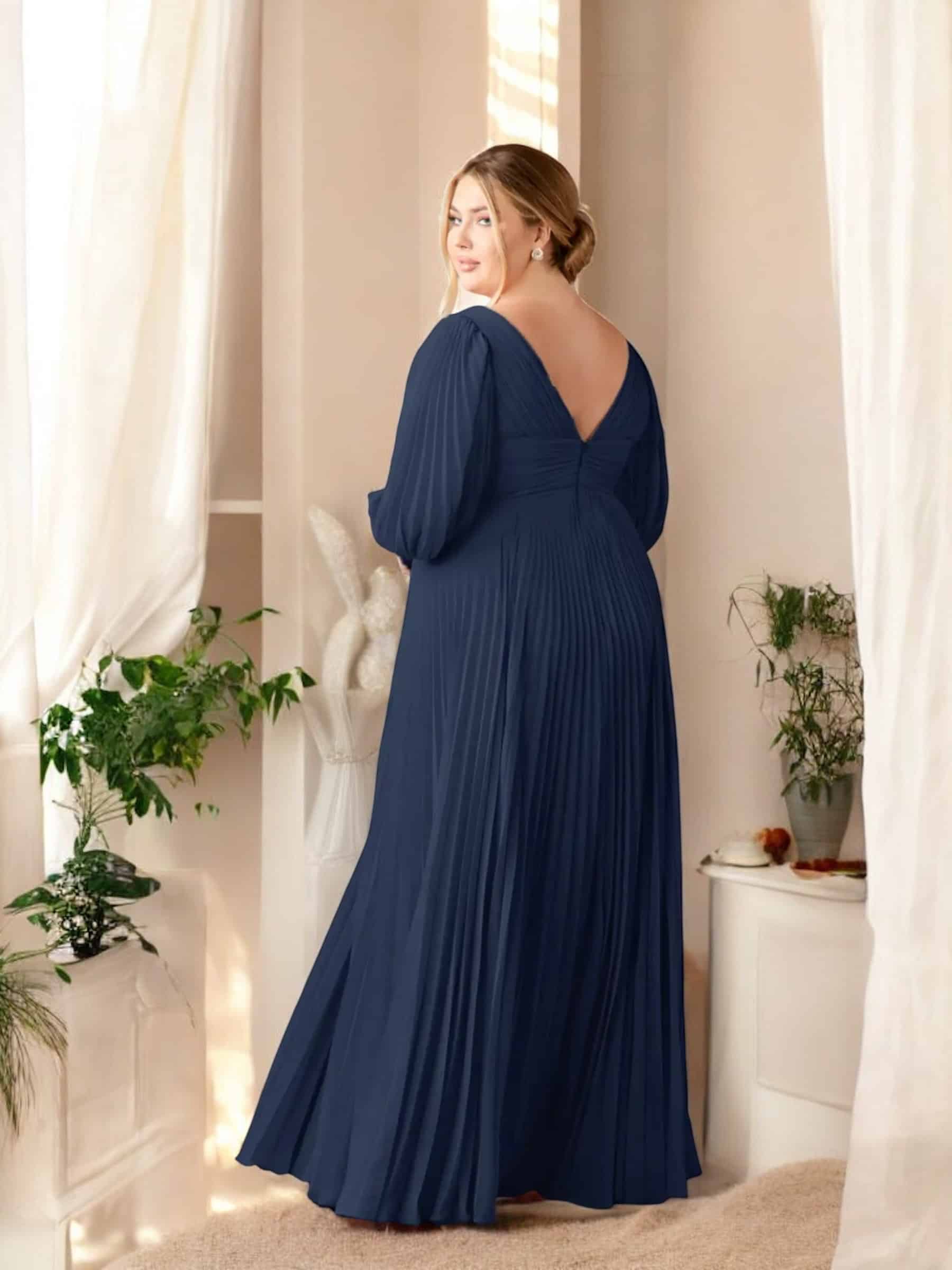 Vestido de Fiesta Azazie Sahara Azul