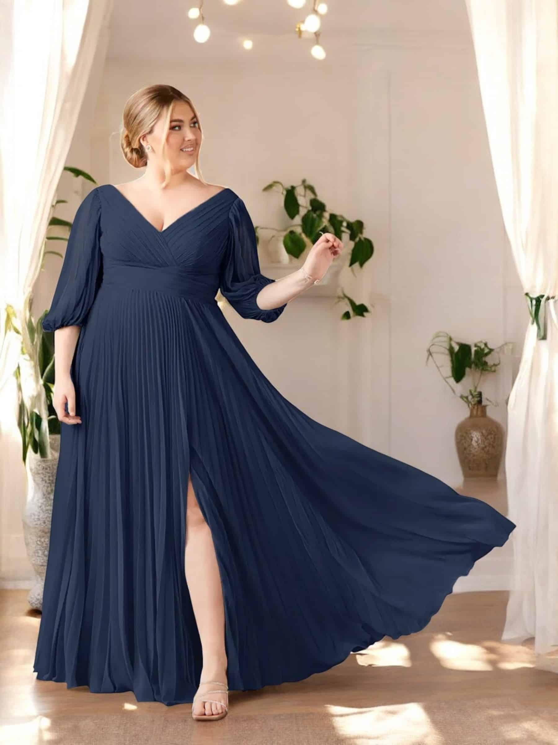 Vestido de Fiesta Azazie Sahara Azul